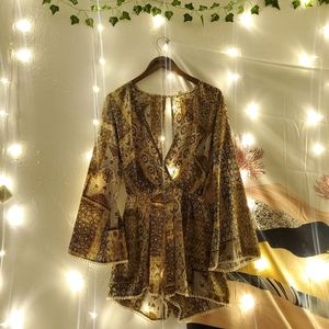 Boho Long-Sleeved Romper